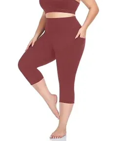 MOREFEEL Plus Size Leggings for Women with Pockets-Stretchy X-4XL Tummy Control High Waist Womens Leggings Workout Yoga Pants