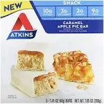 Atkins Snack, Caramel Apple Pie Bar, 5 Bars, 1.41 oz (40 g) Each