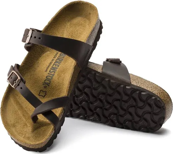 Birkenstock Mayari Women's Sandals Tobacco Brown Oiled Leather : EU 41 (US Women's 10-10.5) Regular