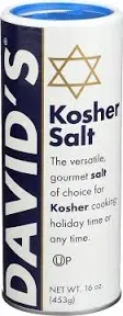 Davids Kosher Salt Canister 16.0 Oz(Pack of 2)