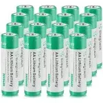 Enegitech AA Lithium Batteries, 1.5V 3000mAh Non-Rechargeable Double A Battery for Blink Camera Weather Station Toy 16 Pack