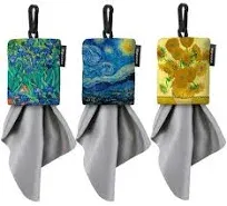 Classic Variety Pack | Five 10&#034; X 10&#034; Microfiber Towels W/Neoprene Pouches | ...