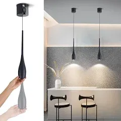 JULiN Home Black Pendant Light for Kitchen Bar Island - LED Dimmable Fixture NEW