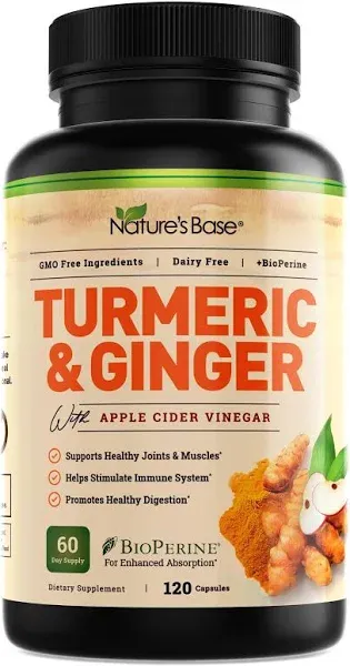 Turmeric Curcumin Supplement with Ginger & Apple Cider Vinegar