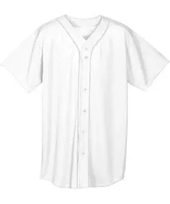 A4 Youth Short Sleeve Full Button Baseball Jersey