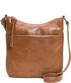 Frye Melissa Swing Leather Crossbody Bag Cognac Brown Retail $198