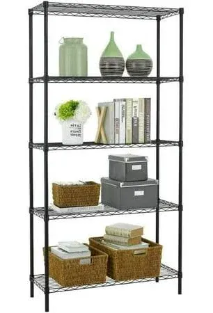 5 Tier Wire Shelving Unit 1250Lb Capacity Chrome