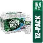 Poland Spring 100% Natural Spring Water (12 x 16.9 fl oz)