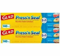 Glad Press N Seal Plastic Wrap, 2 PK./140 SQ. FT.