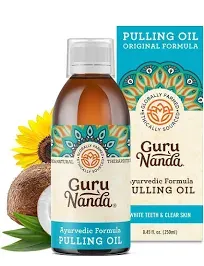 Oil Pulling Oil, Natural Mouthwash, Ayurvedic Blend of Coconut, Sesame, Sunflowe