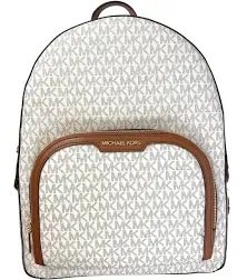 Michael Kors Jaycee Large Logo Signature Brown Backpack