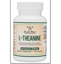 Double Wood Supplements L-Theanine 200mg 120 Capsules