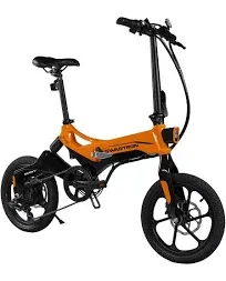 Swagtron Folding Electric Bike Removable Battery 7-Speed 350W Motor 16&#034; EB7 Plus