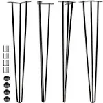 30&#034; Hairpin Table Legs, 4PCS Coffee Desk Legs with Rubber Floor Protectors, Heav