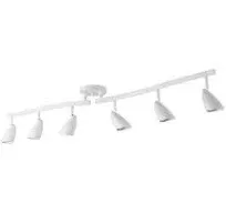 Globe Track Lighting Kit 8.7&#034; x 52.4&#034; x 7.9&#034; Adjustable Lamp Head Matte White