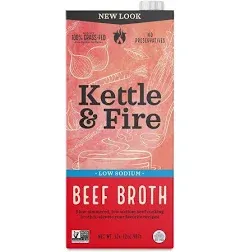 Kettle & Fire Low Sodium Beef Broth Pack of 4