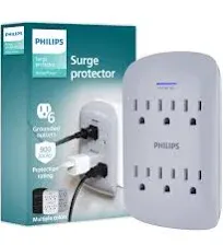 Philips 6-Outlet Surge Protector Tap