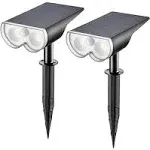 Linkind Motion Sensor Solar Light 16 LED Landscape Spotlights - 2 Pack