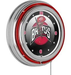 Ohio State Rushing Brutus Neon Clock - 14.5" x 14.5" x 3"