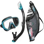 Tusa Serene Adult Black Series Mask and Snorkel Combo Ocean Green