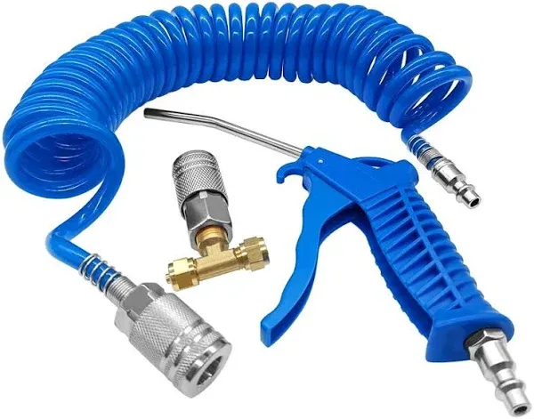 Beduan Air Blow Gun Kit with 16ft Long Pneumatic Pu Hose