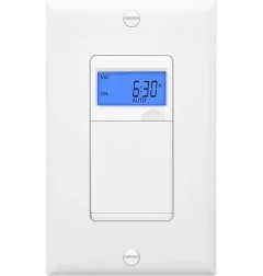 Enerlites 7 Day Digital Programmable In Wall Timer Switch