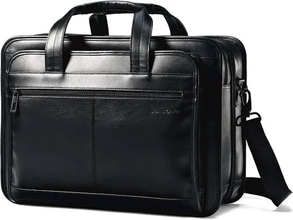 Samsonite Leather Expandable Briefcase 17 inch- NO SHOULDER STRAP