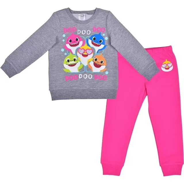 Nickelodeon Baby Shark Sweater and Jogger Pant Set, Matching and Comfy Active Wear for Kids