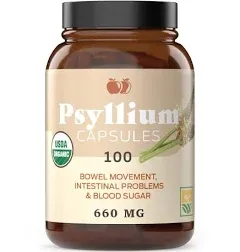 Organic Psyllium Husk Powder Capsules