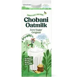 Chobani Oat Drink, Zero Sugar, Original - 52 fl oz