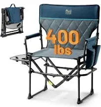  Heavy Duty Camping Chair with Compact Size, Portable Directors Navy-2 Set