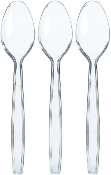 Prestee 300 Clear Plastic Spoons