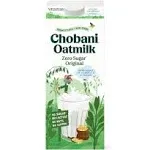 Chobani Oatmilk, Zero Sugar, Original - 52 fl oz