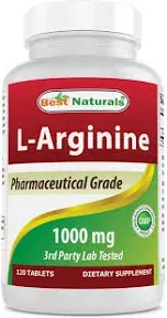 L-Arginine Tablet, 1000 mg, 120 Count