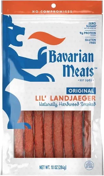 Bavarian Meats Lil' Landjaeger, Original, Hardwood Smoked 10 oz