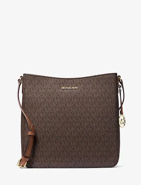 Michael Kors Large Messenger Crossbody Bag Brown/Red (NWT)