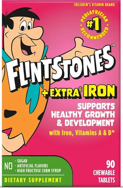 Flintstones Chewable Kids Multivitamin with Extra Iron