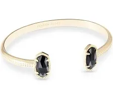 Elton Cuff Bracelet In Gold Iridescent Blue Goldstone