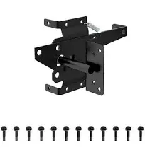 HILLMASTER Heavy Duty Self-Locking Gate Latch for Wooden Fence, Post Mount Automatic Gate Lock Gravity Door Latch Hardware for Secure Pool, Outdoor