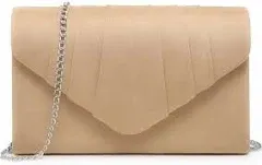 Dasein Women&#x27;s Pleated Envelope Clutch Evening Handbag NWT