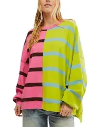 Free People Women's Uptown Stripe Pullover