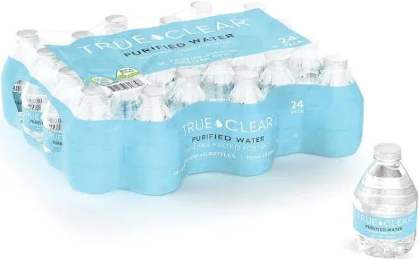 True Clear Purified Bottled Water Bottle