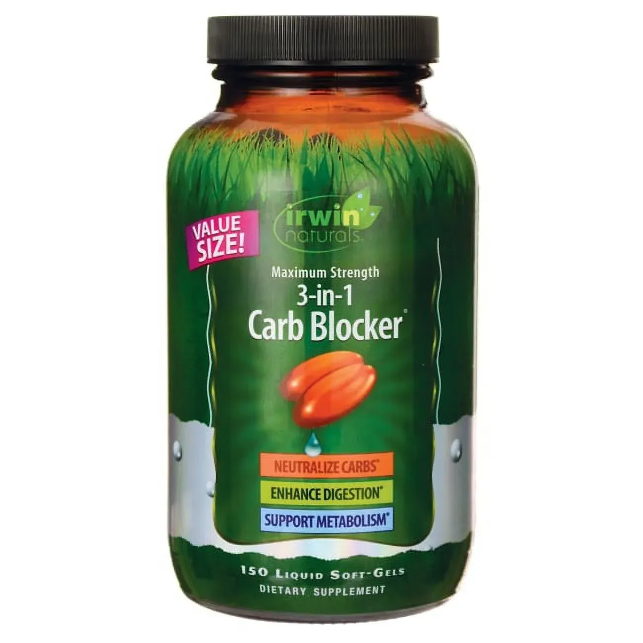 Irwin Naturals - Maximum Strength 3-in-1 Carb Blocker - 150 Softgels - EXP: 9/25