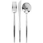 Silver Spoons Silverware Set Plastic Flatware