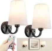 Battery Operated Wall Sconce Set Of 2,Rechargeable Wall Sconce 7 Color RGB USB Charging Up To 50 Hours Use Time,Fabric Wireless Wall Sconce Not Hardwired For Bedroom Living Room ( Color : Brass )