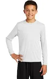 Sport-Tek Boys Long Sleeve PosiCharge Competitor Tee, Small, Iron Grey