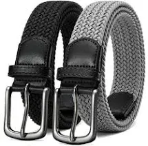 CHAOREN Golf Belts for Men - 1 3/8" Elastic Braided Stretch Mens Belts Casual - Fit Golf Pants Jeans Shorts