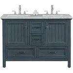 Eviva Britney 48 Inch Double Sink Transitional Bathroom Vanity