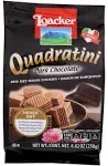 Loacker Quadratini Bite Size Wafer Cookies, Dark Chocolate - 8.82 oz bag