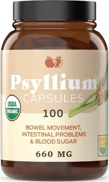 Organic Psyllium Husk Powder Capsules